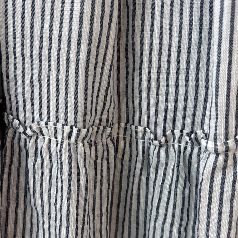 Max Studio Striped Blue/Gray Women's tiered Maxi Skirt - Picture 2 of 6